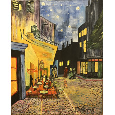 Terrasse du café le soir, Place du forum, Arles